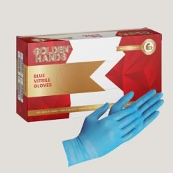 blue vitrile gloves