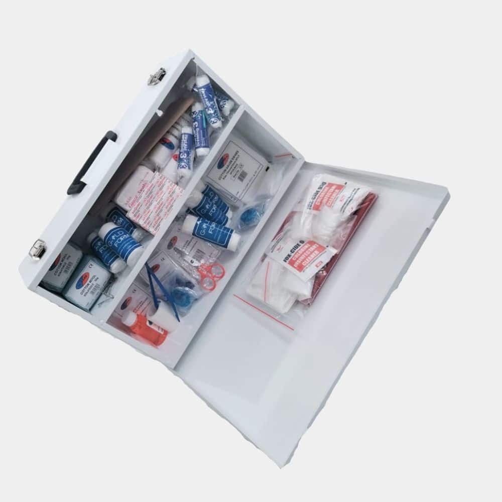 filled first aid box