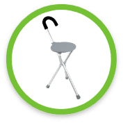 Walking stick and chair